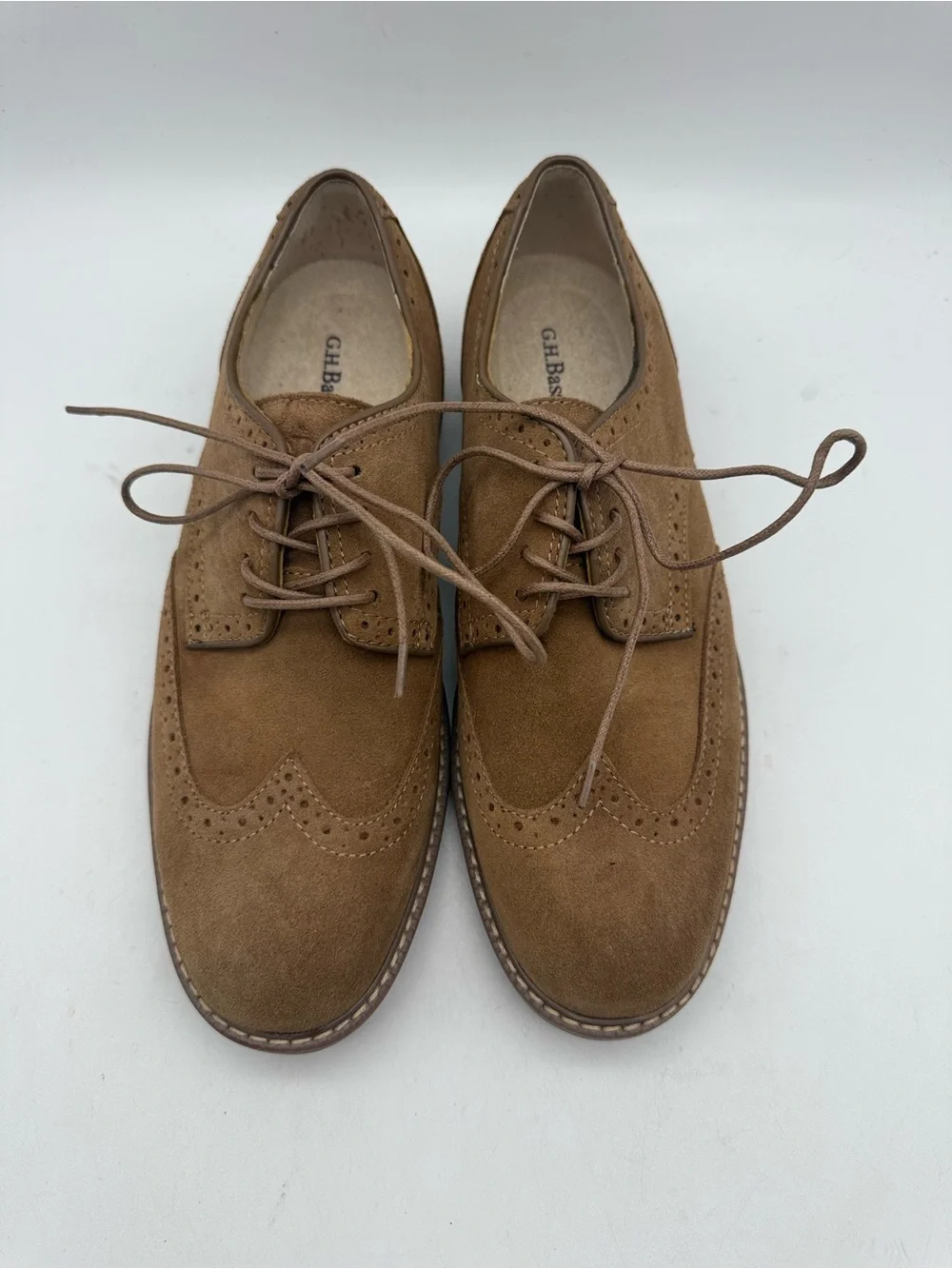 BRAND NEW GH Bass Pasadena Suede Oxford Shoes Tan Brown Men’s Size 9.5 M